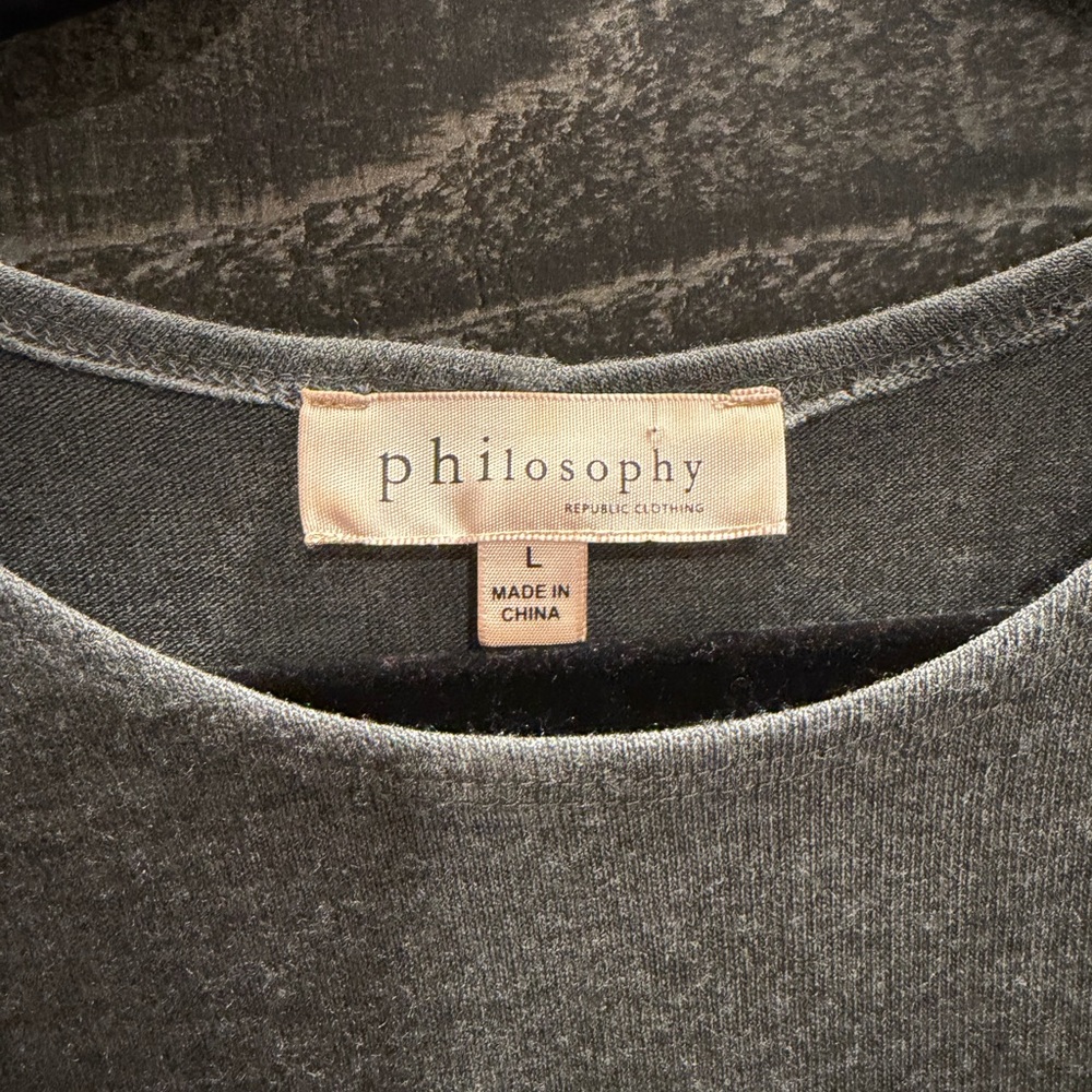 Philosophy Charcoal Long Sleeve Top - Picture 2 of 4